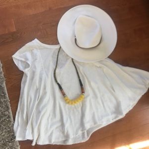 Free people cream shirt wore once